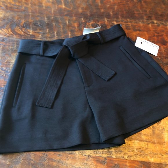 Nine West Pants - Nine West Belted Flat Front Blk Shorts Sz.XS